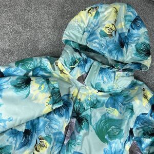 North Face Triclimate Hyvent 3 In 1 Ski Snow Jacket Women’s XL Blue Green Floral
